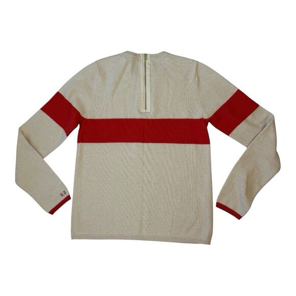Frances Valentine Sweater Womens Size XS Spencer Crewneck XO Oatmeal Orange - Picture 3 of 16